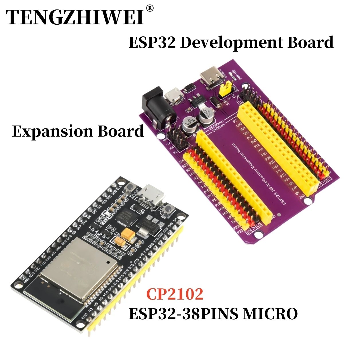 ESP32 Development Board TYPE-C/MICRO USB CP2102 WiFi + Bluetooth Dual Core ESP32-DevKitC-32 ESP-WROOM-32 Uitbreidingskaart 38 PINS