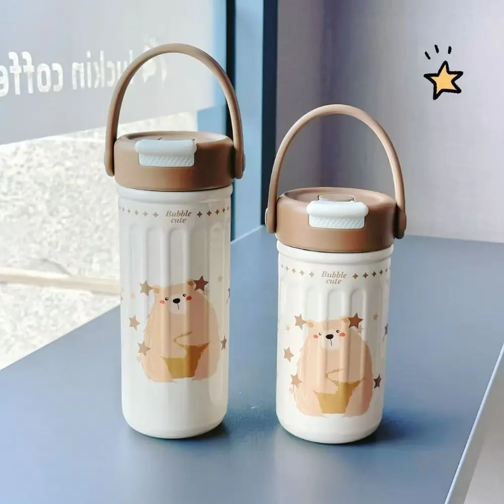 

Cartoon 380ml/500ml Insulated Cup Leak-proof Large Capacity Water Bottle Double Stainless Steel Coffee Cup