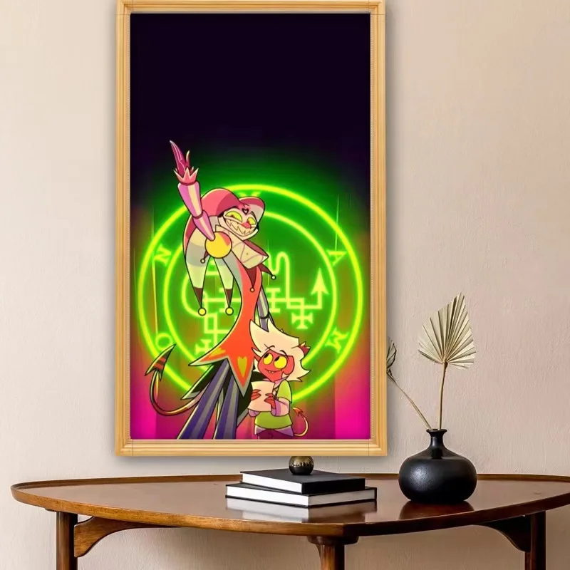 Diy Diamond Art Painting Kit H-Hazbin Cartoon Hotel Embroidery Alastor Chibis Velvette Mosaic Cross Stitch Home Decor Kids Gift