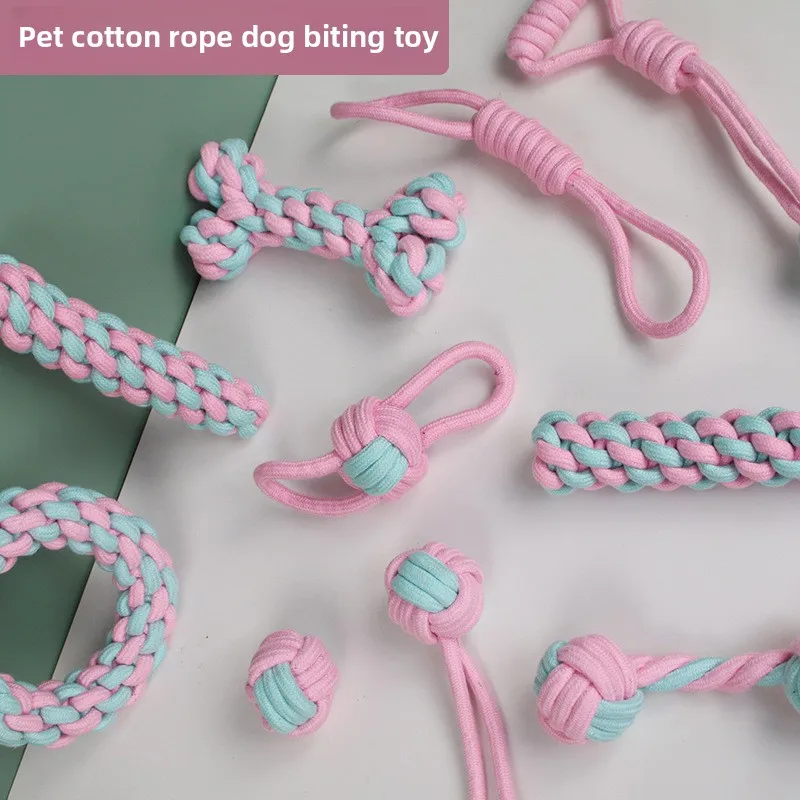 

Pet Cotton Rope Toy Popular Gnashing Dog Toy Pet Vent Toys Set Dogs Toys Supplies