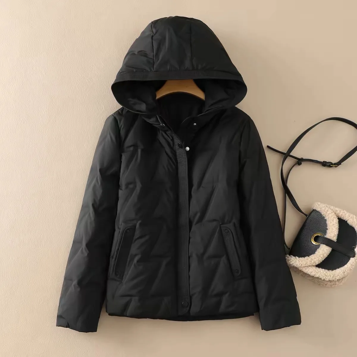 Winter Fashion Warm Thick Loose Casual Parker Jacket Female Waterproof Hooded Down Jacket Women White Duck Down Zipper Outwears