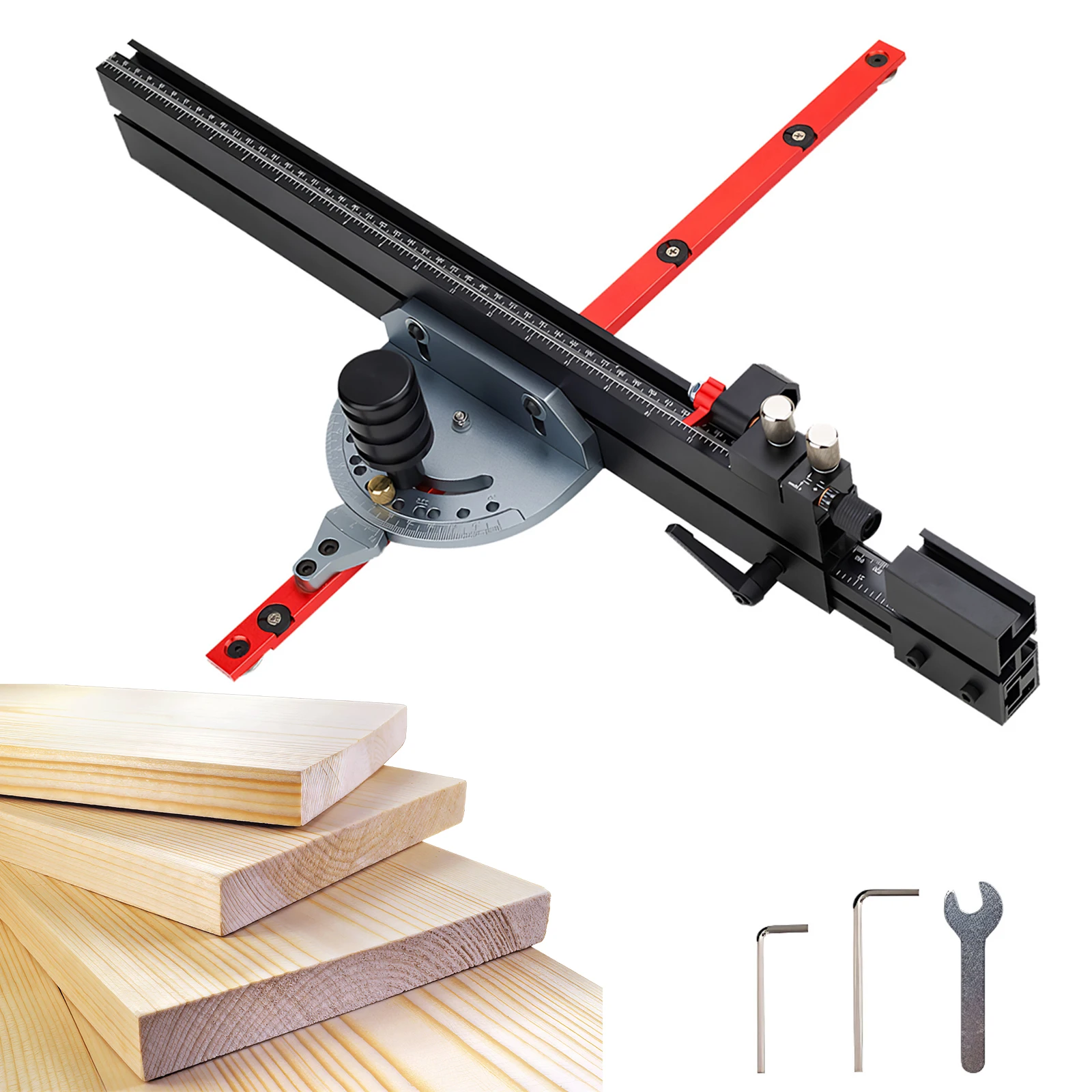 

11 Angle Stops Miter Gauge Adjustable Table Saw Precision Miter Gauge System Standard Slot 3/4 X 3/8 Inches Woodworking Tools