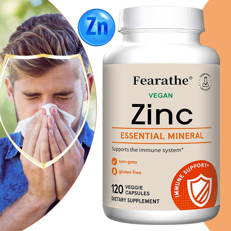 

Zinc Supplement - Superior Zinc Absorption Boosts Immune Support, Sleep & Energy, Supports Respiratory Health,Non-GMO