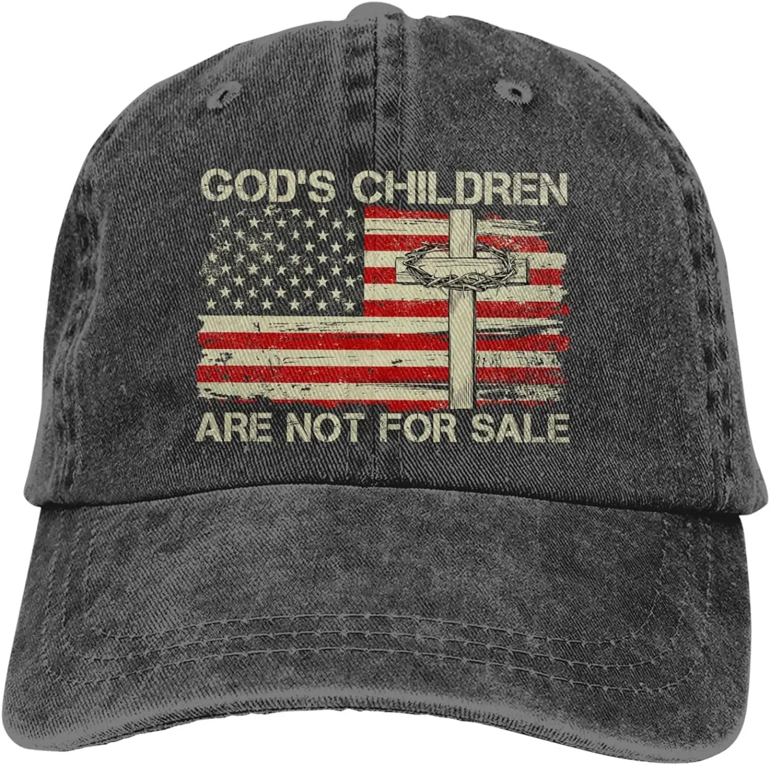 

God's Children are Not for Sale Hat for Women American Flag Hat for Men Gift