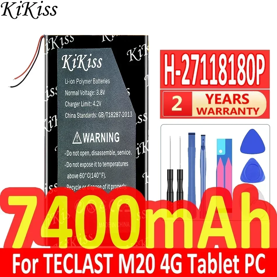 

Аккумулятор KiKiss 7400 мАч H- 27118180 P H 27118180 P для ноутбука TECLAST M20 4G Tablet PC