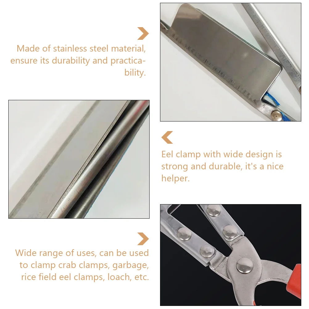 

Premium Stainless Steel Eel Tong Strong Multi-Functional Clamp for Loach Crab Lobster Home Outdoor Bbq Grilling Cooking Tool