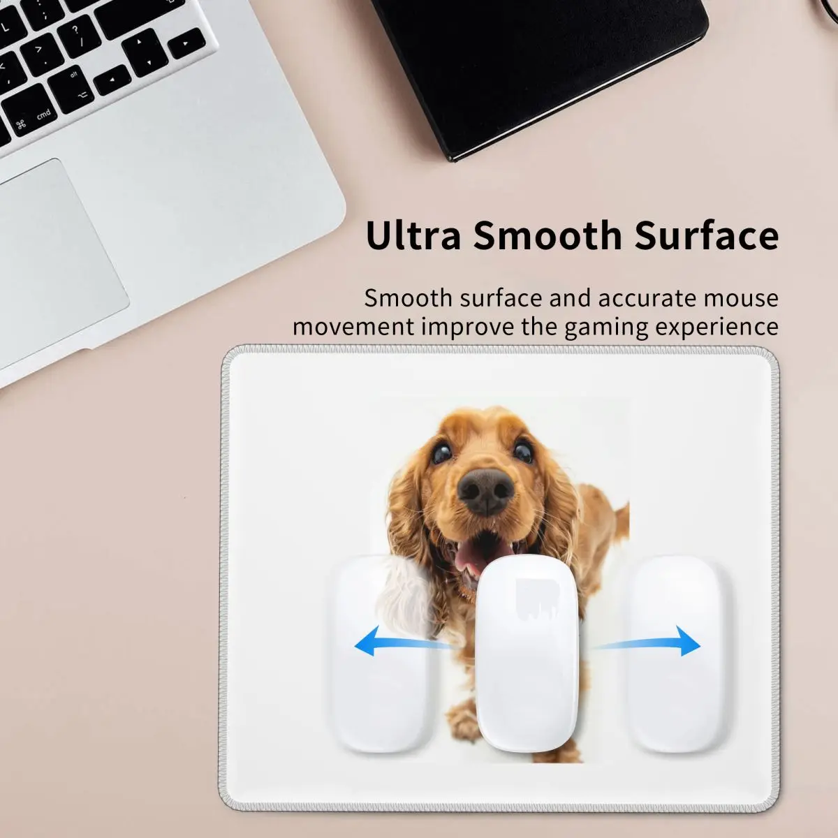 Tapis de souris multi-tailles Tail Wagging Wisdom_ Nurturing Your Cocker SpanielSpiritGamer pour PC, ordinateur portable, clavier, jeux sur ordinateur