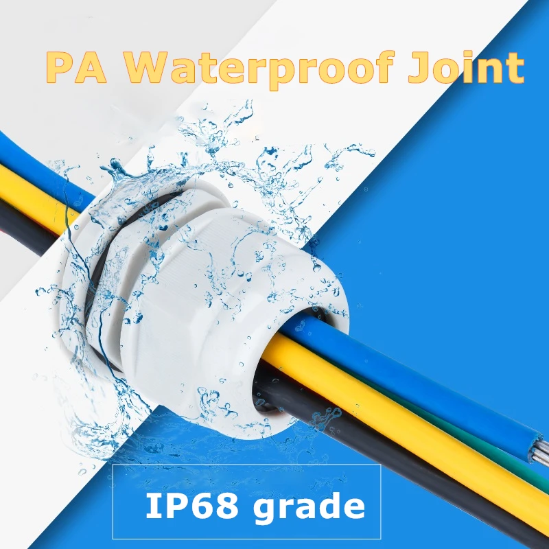 30 Pieces PG13.5 Waterproof Electric Cable Pass Connector White/Black Wall Cable Glands 6-12mm Wire Arrangement IP68 Protection