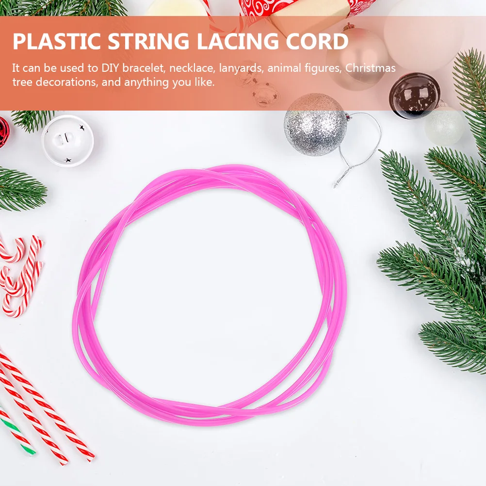 

200 Pcs Colorful Plastic Rope Jewelry Lacing Cord Making Lace Knitting Diy Bracelet Pvc for