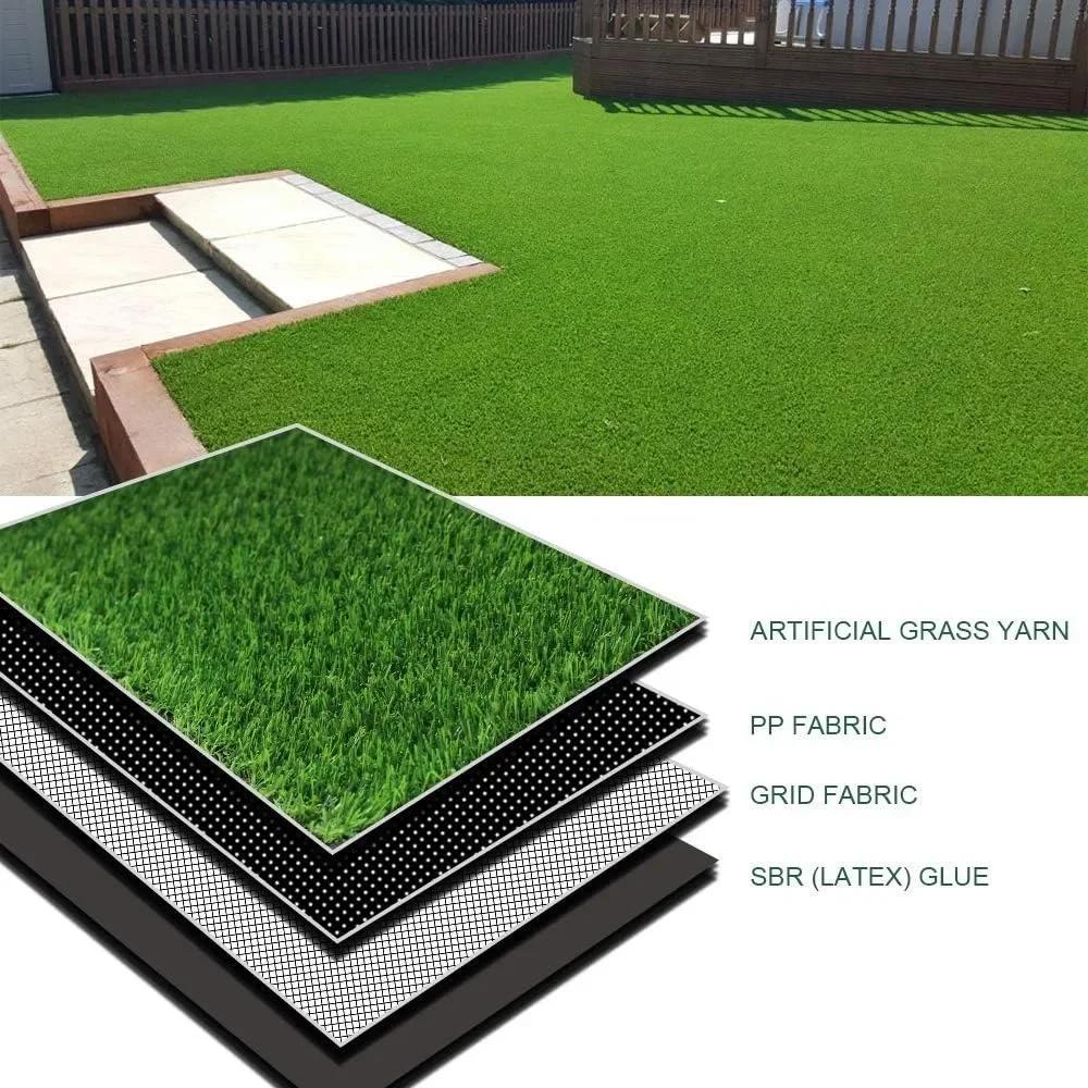 Artificial Lawn Custom Size 3 X 10 Feet, Indoor and Outdoor Garden Lawn Landscaping Synthetic Grass Mat Fake Grass Mat