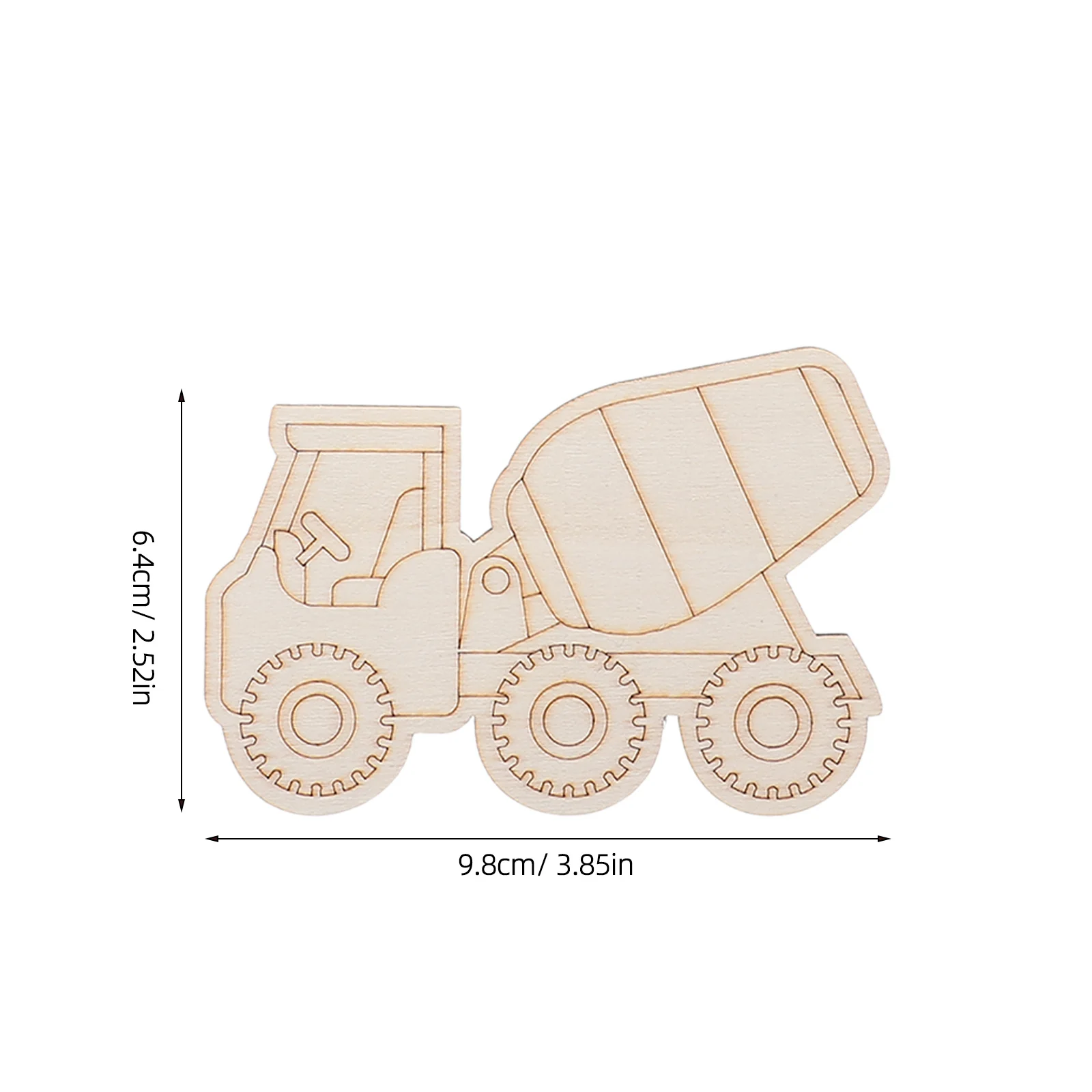 45個の木製カットアウト 未塗装の木製車両の形 DIYクラフト用品 塗装用 カラーリング用 誕生日パーティー ホリデーデコレーション用