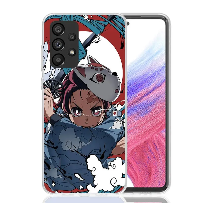 Demon Slayer Tanjiro Phone Case For Samsung Galaxy A15 A55 A25 A35 A14 A54 A24 A34 A13 A53 A23 A33 A12 A52 A22 A32 A05S A04S A03