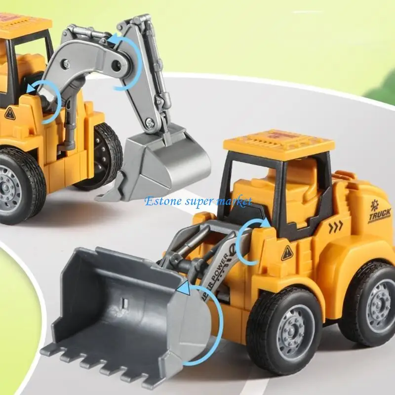 090B Kéo lại Xây dựng Đồ chơi xe hơi cho trẻ Mô hình sát phương tiện Báo chí Active & Go khớp Đồ chơi xe tải Quà tặng vời