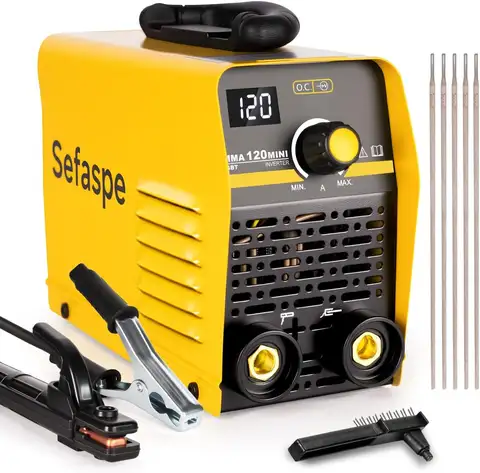 110V Digital Smart Welder, 120A Portable IGBT Inverter with Synergic Control & Full Kit