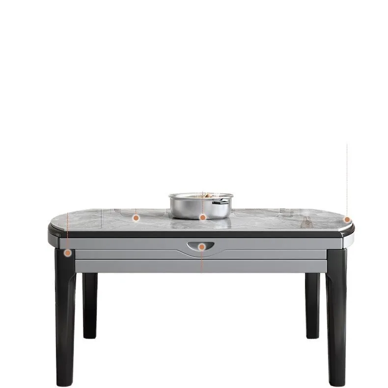 طاولة طعام ذات بلاطة صخرية وكرسي مجموعة طاولة وكرسي قابلة للطي وبسيطة وحديثة