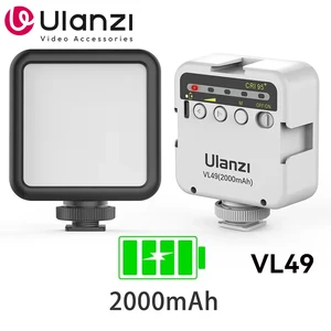 Ulanzi VL49 6W Mini Vlog LED Light Light White 2000mAh 5500K Iluminación de zoom iluminación fotográfica de video Lámparas de relleno de selfie 7 mejores ventas yingtai teléfono - №5