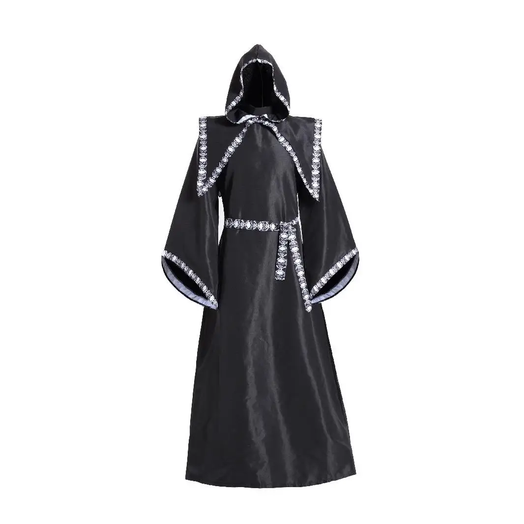 ชุดแม่มดปีศาจแบบมีฮู้ดยาวใหม่ 207 ชิ้น สำหรับเล่นบทบาทสมมติในวันฮาโลวีน ชุดผีกลางคืนสำหรับเล่นเกม หรือชุดพื้นเมืองแบบดั้งเดิมสำหรับผู้หญิง