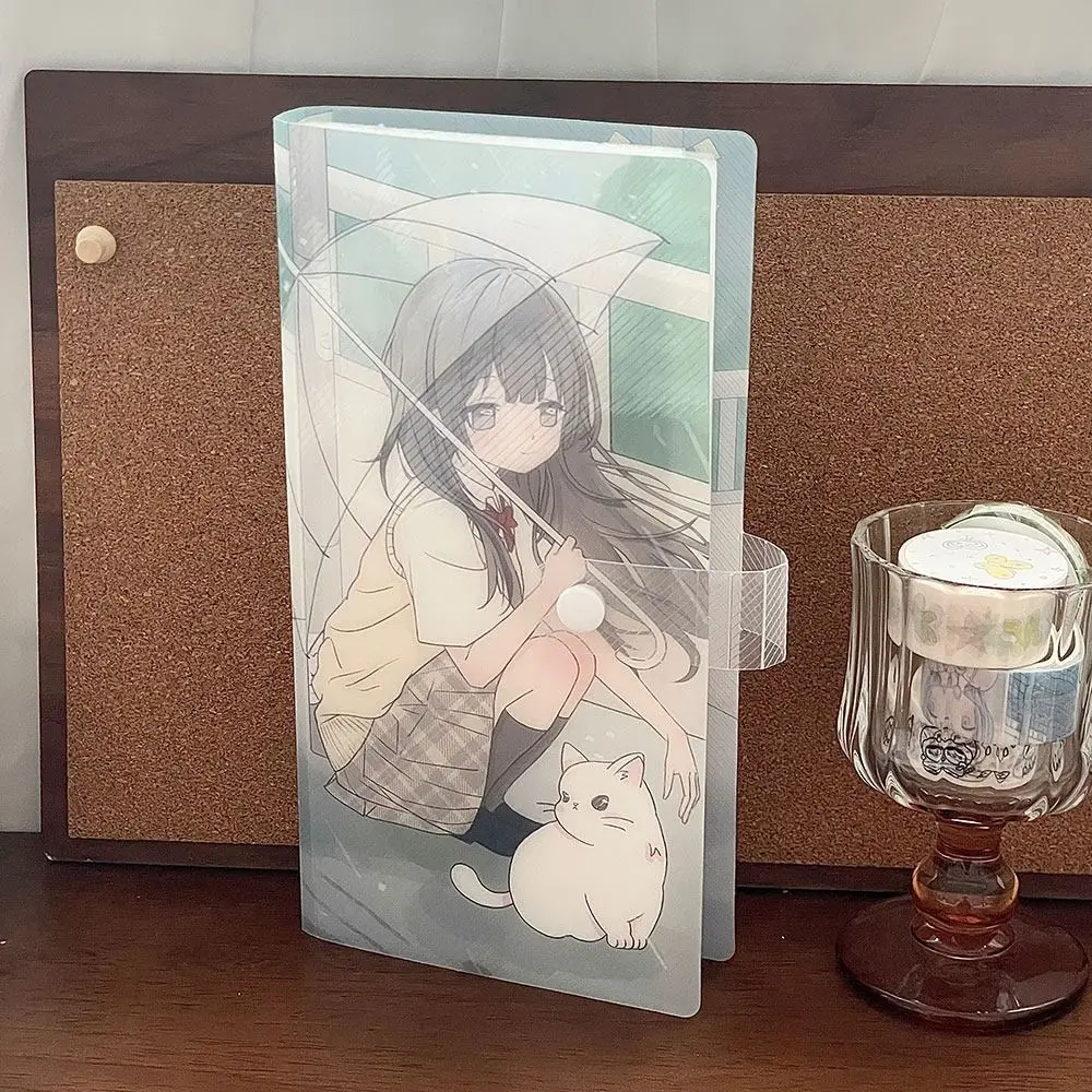 A5 Stickers Storage Booklet with 40pcs Inner Pages Large Capacity Exhibition Photo Album Button Type Postcard Holder