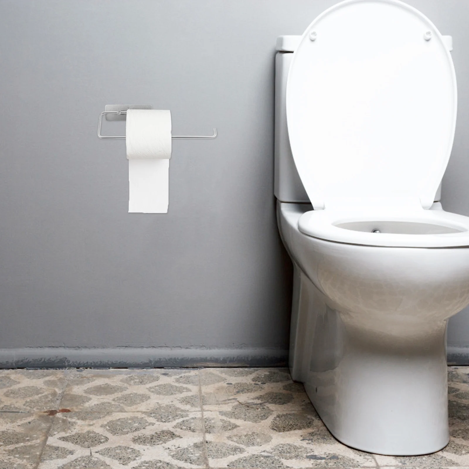 

Держатель для туалетной бумаги из нержавеющей стали, долговечный, простой дизайн, простой в установке для ванной комнаты, кухни, стеллаж для хранения в отеле