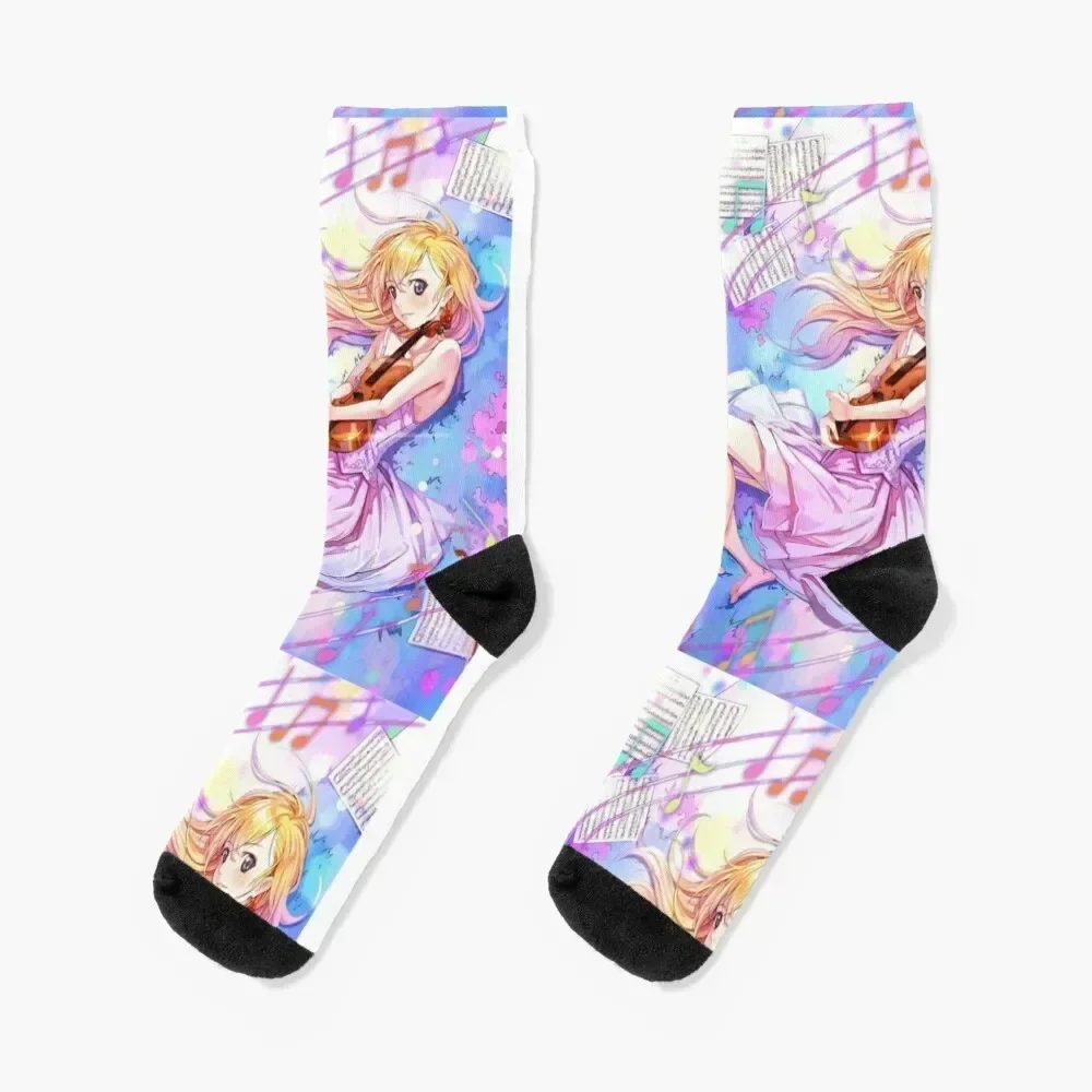 

Your Lie in April : Kaori and sheets Socks anti slip football christmas gifts moving stockings Rugby Designer Man Socks Women's