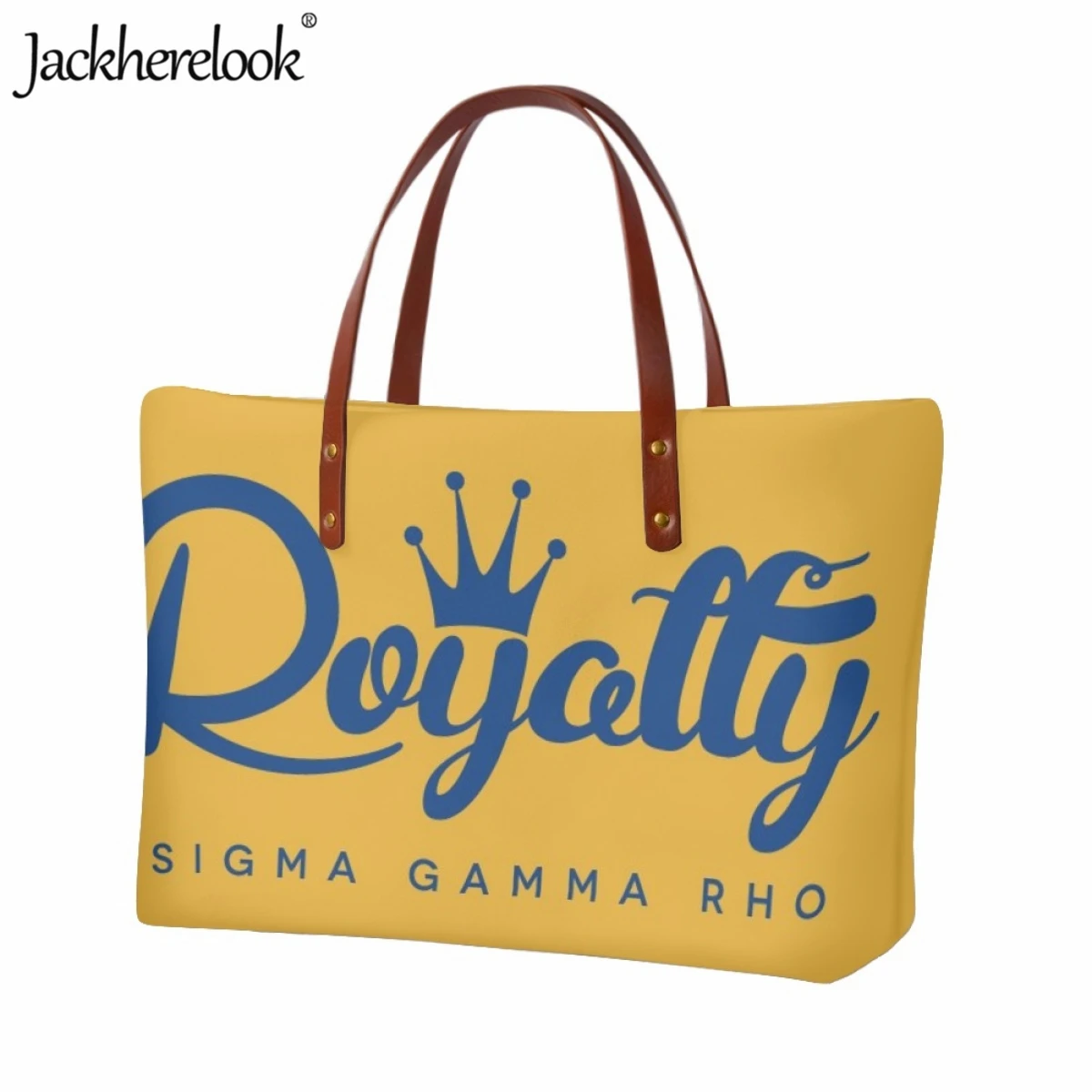 Jackherelook Sigma Gamma Rho Sorority Women Fashion Large Capacity Tote Bag Shopping Shoulder Bag Casual Fashion Travel Handbags