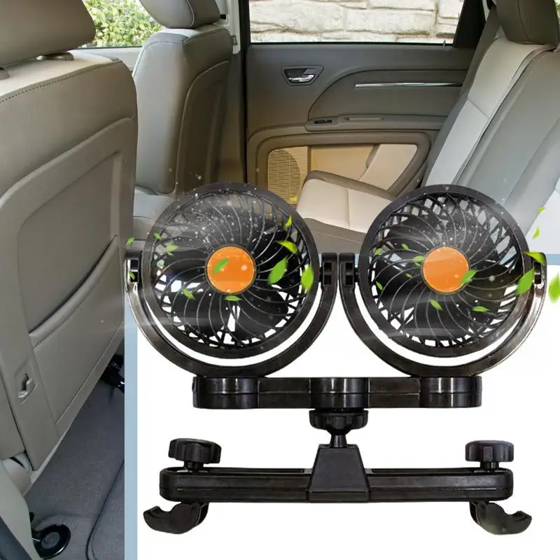 

Car Backseat Fan Car Seat Cooling Fan Portable Adjustable Plug And Play Double Vent Cooling System For Kids Pet Truck Camping