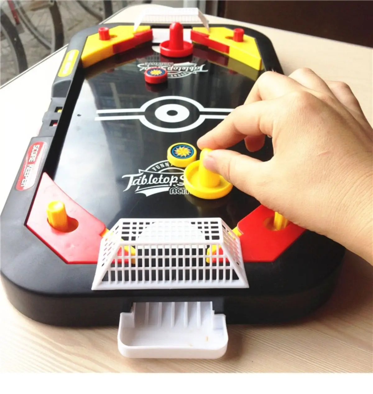 Juego de Hockey de Mesa 2 en 1 para niños y adultos, Mini juguete interactivo de escritorio, juegos de mesa de fiesta antiestrés, fútbol e hielo