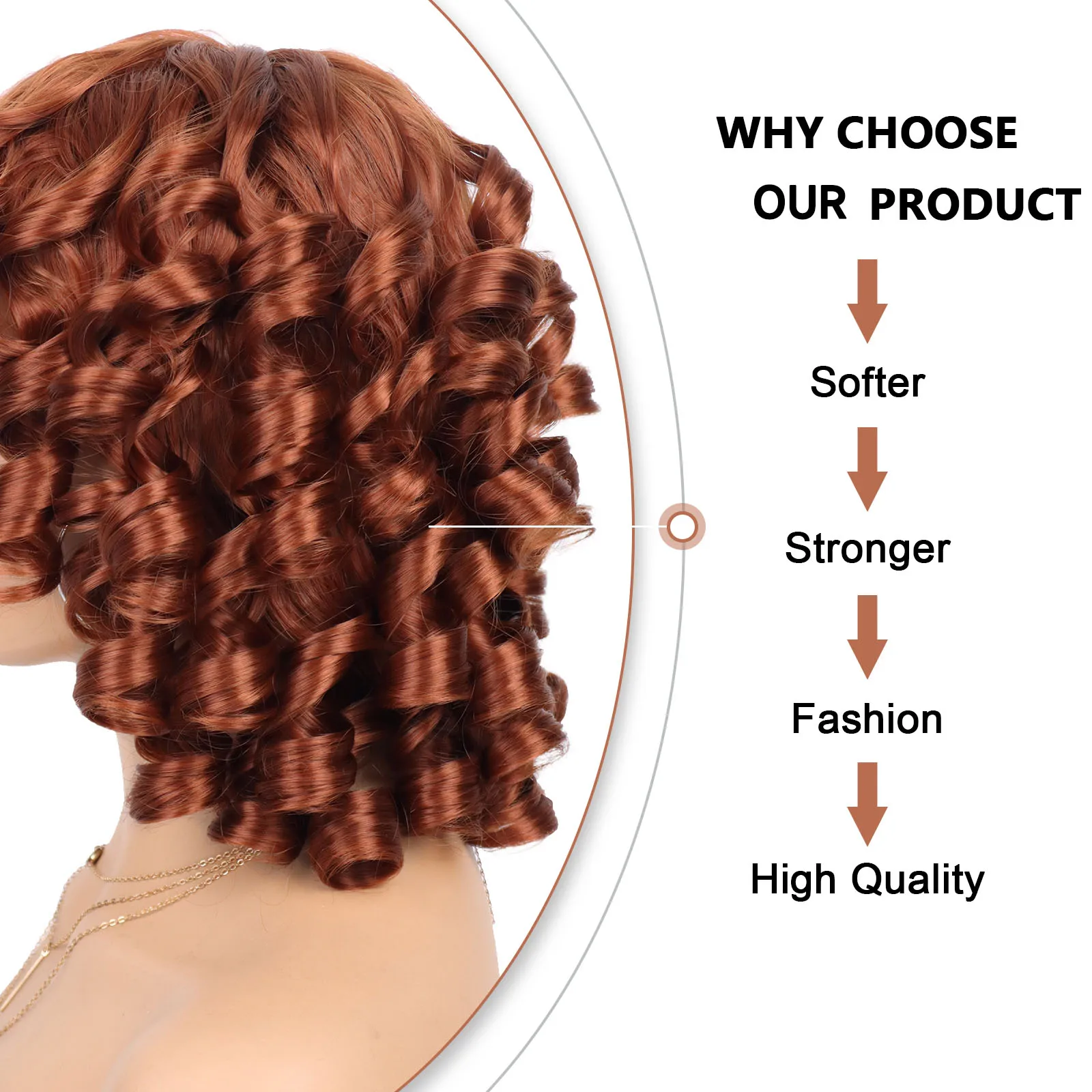 Synthetic Short Curly Wigs for Black Women Soft Big Curly Wig with Bangs Afro Loose Cute Curly Heat Resistant Wig