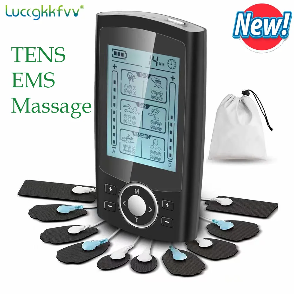 Estimulador muscular Tens, 36 modos, EMS eléctrico, acupuntura, masaje corporal, terapia Digital, máquina de adelgazamiento, electroestimulador