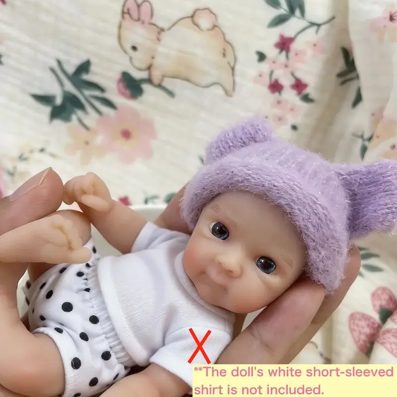 15CM Mini Bettie Full Solid Silicone Reborn Baby Doll Washable Body Girl Adorable 6 Inch Silicone Doll Birthday Christmas Gift - view 6