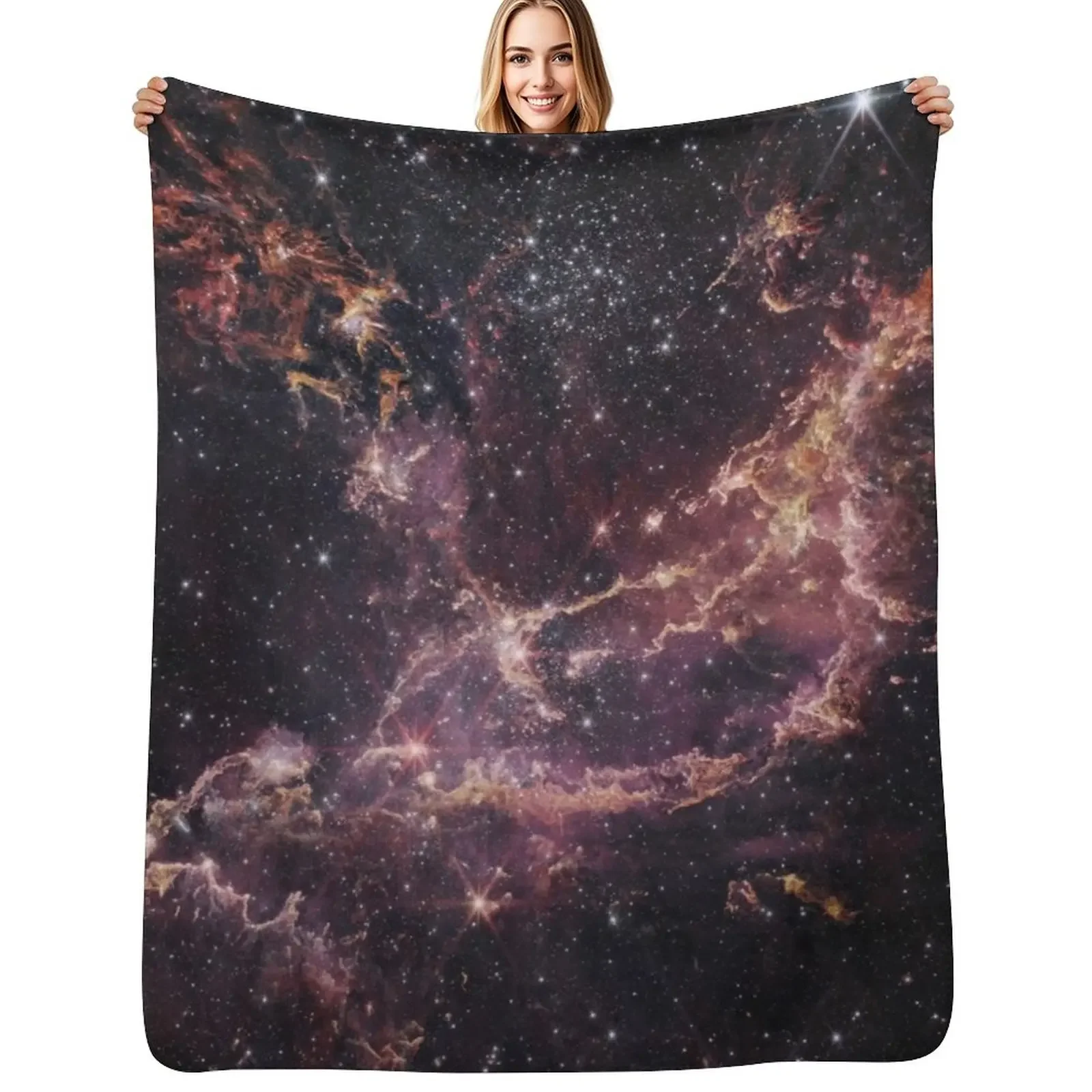 

NASA's James Webb Space Telescope Small Magellanic Cloud NGC 346 Picture Throw Blanket Cute for sofa Cute Plaid Loose Blanket