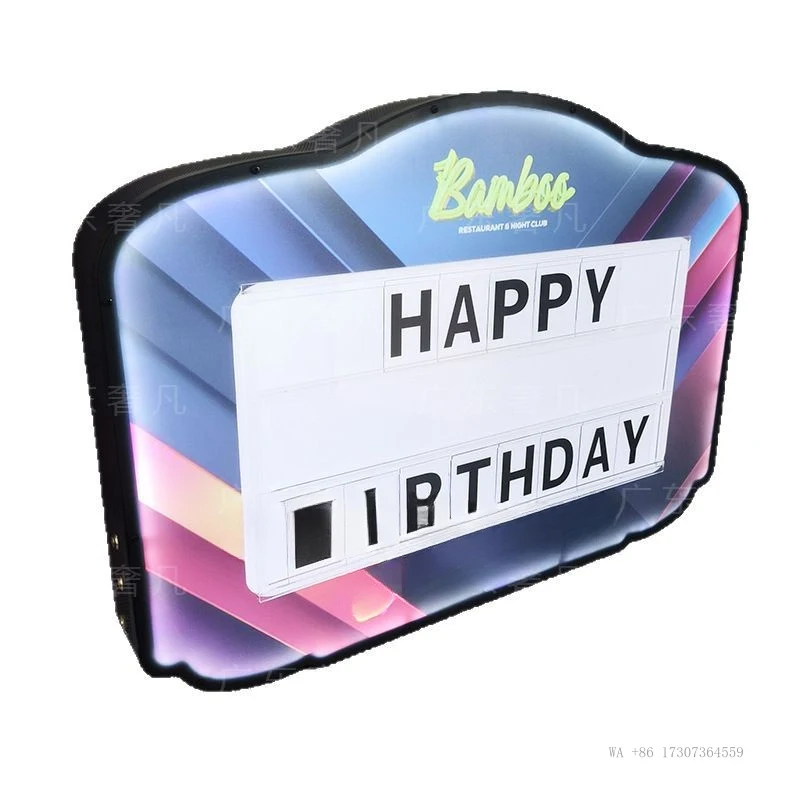 Hot SaleLEDIlluminated hand-held color display signKTVBar glowing birthday sign