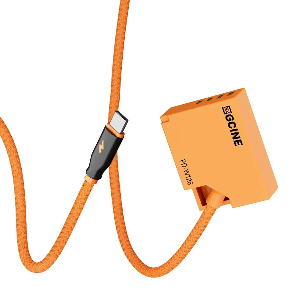 ZGCINE PD-W126 USB-C PD to W126 for Fujifilm Dummy Battery Cable(braided wire)