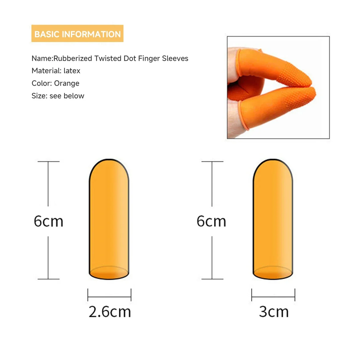 100PCS Reusable Finger Cover Natural Rubber Gloves Non-slip Latex Finger Cots Fingertips Protector Gloves Nail Art Tool