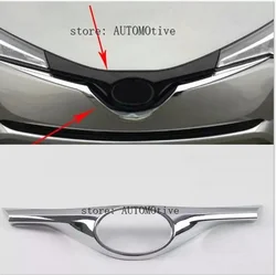 For Toyota C-HR CHR 2017 2018 2019 2020 2021 Car Sticker Cover Detector ABS Chrome Trim Front Bottom Grid Grill Grille Hood 1pcs