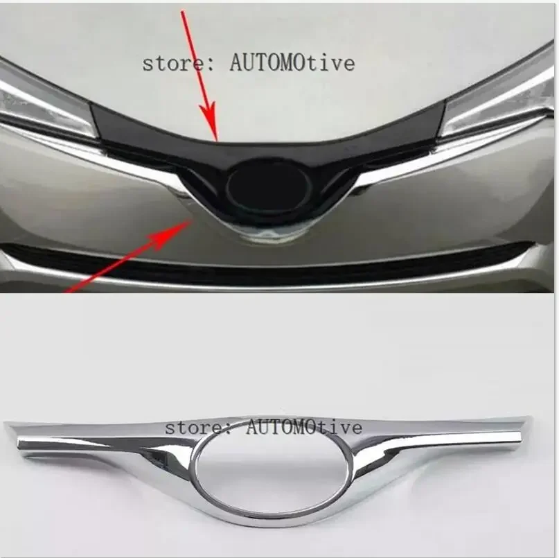 Dla Toyota C-HR CHR 2017 2018 2019 2020 2021 naklejka na samochód detektor osłony ABS chromowane wykończenie kratki kratki kratki przednia część dolna 1 szt.