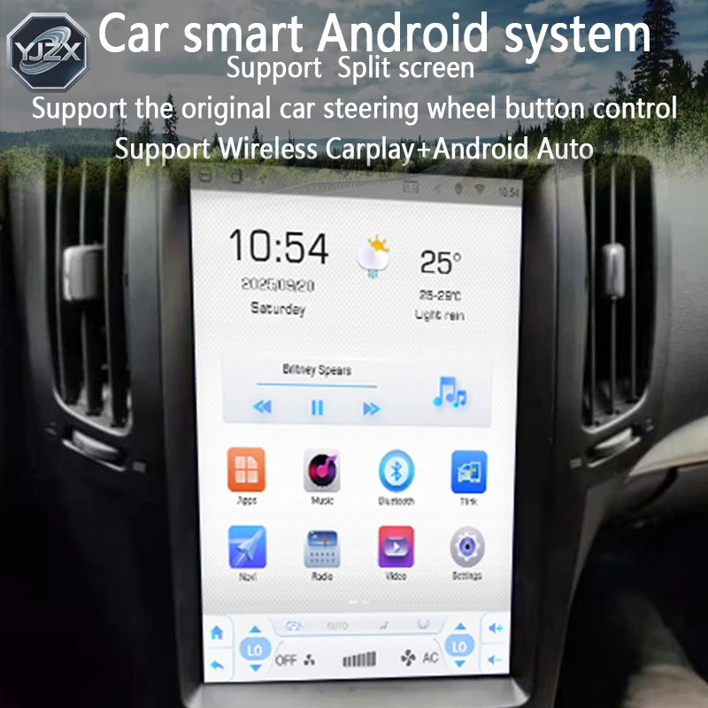 

Для Infiniti G25 G35 G37 Q60S 2007-2015 беспроводной стерео видеоплеер Carplay мультимедийный GPS 12,1 "Android15 Ips экран автомобильный радиоприемник
