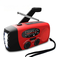 Outdoor Hand-cranked Solar Rechargeable Radio, Mini Emergency Radio With Lighting Function
