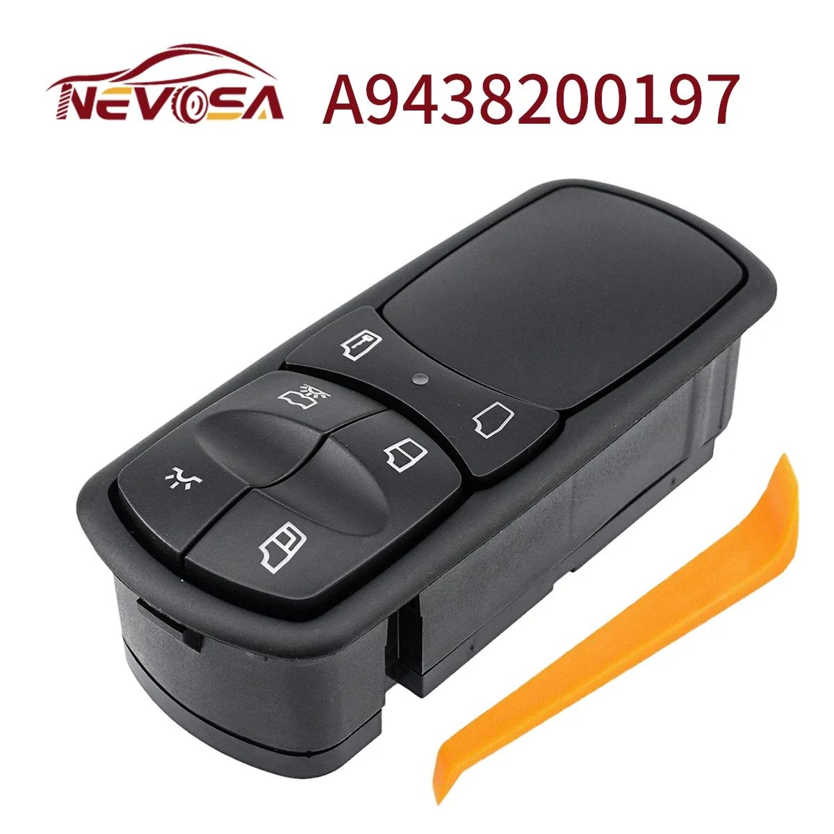 NEVOSA For Mercedes Benz Actros MP1 MP2 Power Window Lifter Switch A9438200197 A9438200097 Control Glass Button