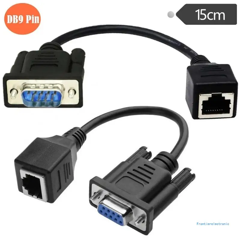 Versatile DB9 Female/Male to RJ45 Extension Cable for Various Applications Enjoy Greater Flexible and User Friendly DropShipping