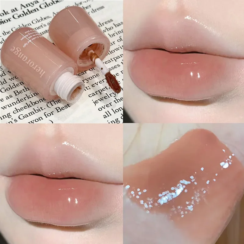 Mirror Crystal Jelly Lipgloss Hydrating Plumping Lip for Lipstick Moisturizing Colored Lip Tint Lips Care Makeup Beauty Cosmetic