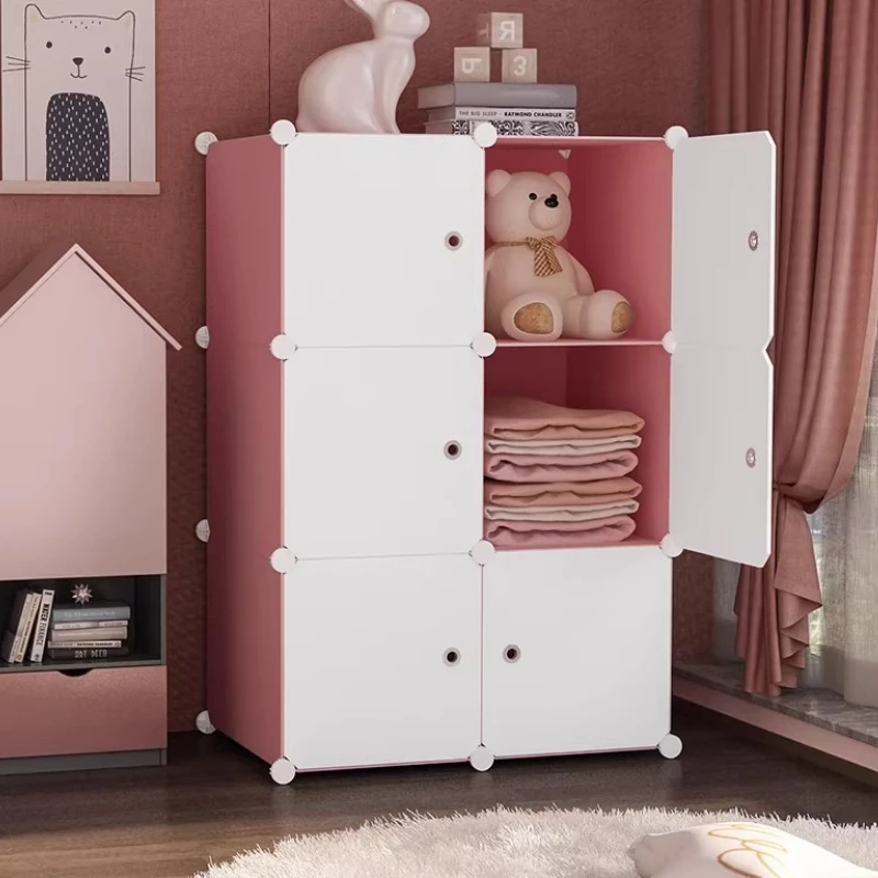 Simple Nordic Wardrobe Partitions Clothes Modern Kids Storage Display Wardrobe Minimalist Modular Guarda Roupa Trendy Furniture