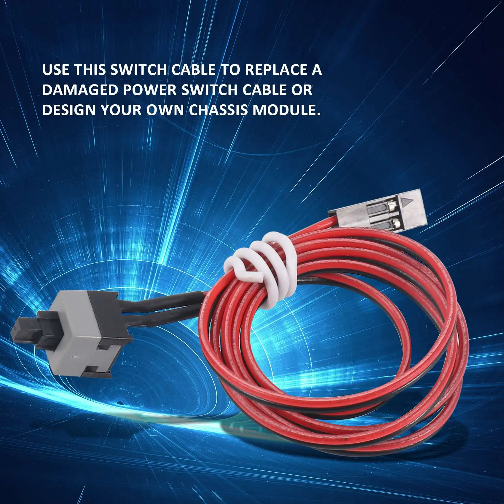 20.5" Long Power Button Switch Cable for PC Switches Reset Computer