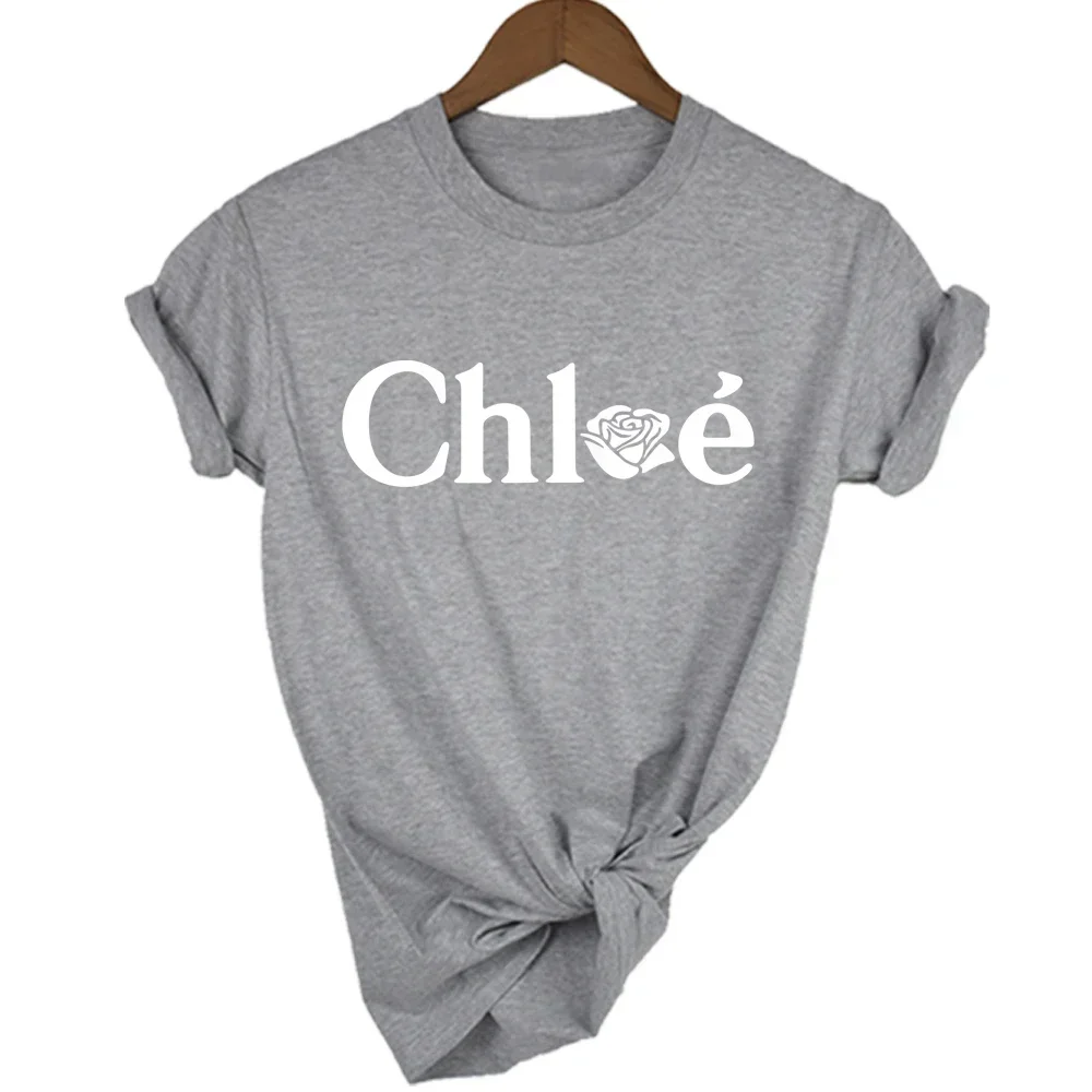 عالية الجودة سيدة تي شيرت الصيف الفاخرة العلامة التجارية الأبجدية طباعة المرأة تي شيرت المرأة موضة الجرافيك المرأة قميص السيدات الشارع