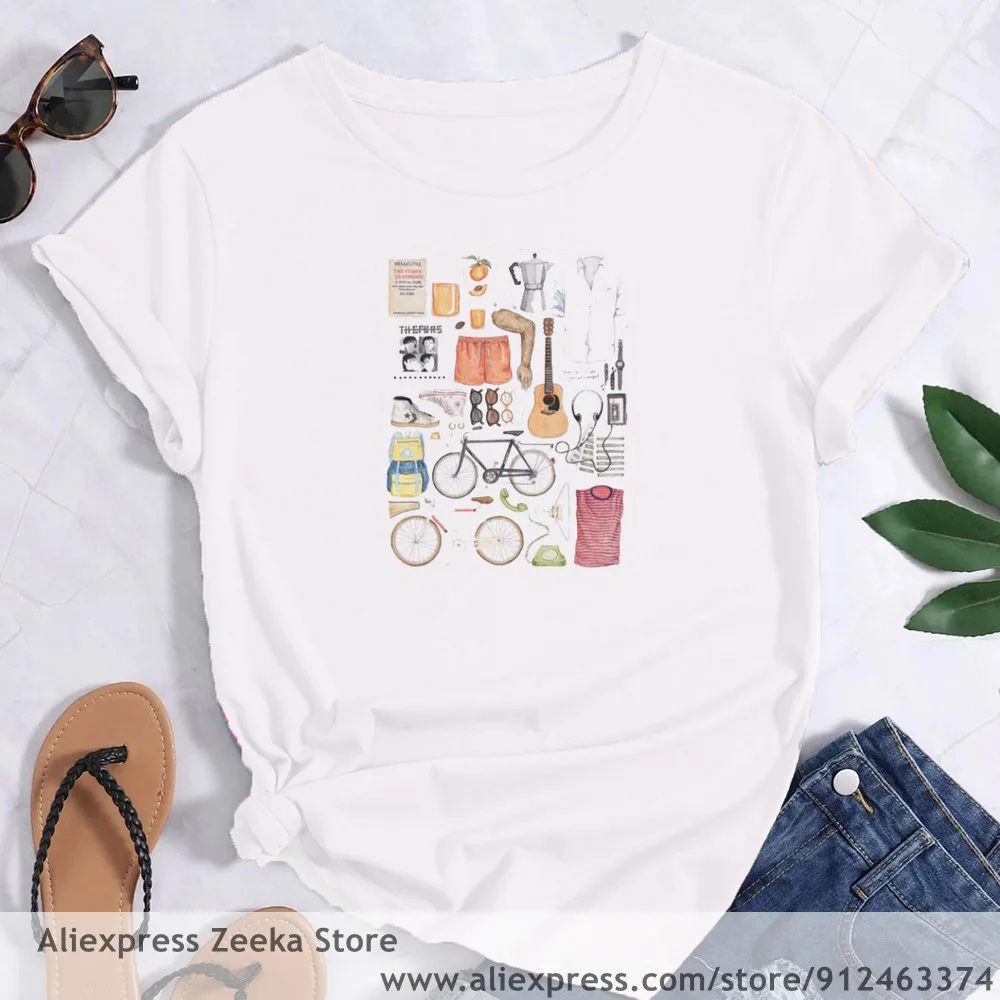 Call Me By Your Name Elio Oliver Aethetic  Women Funny Print Ladies T-shirt Girl Y2K Harajuku Basis O-collar White Shirt Short