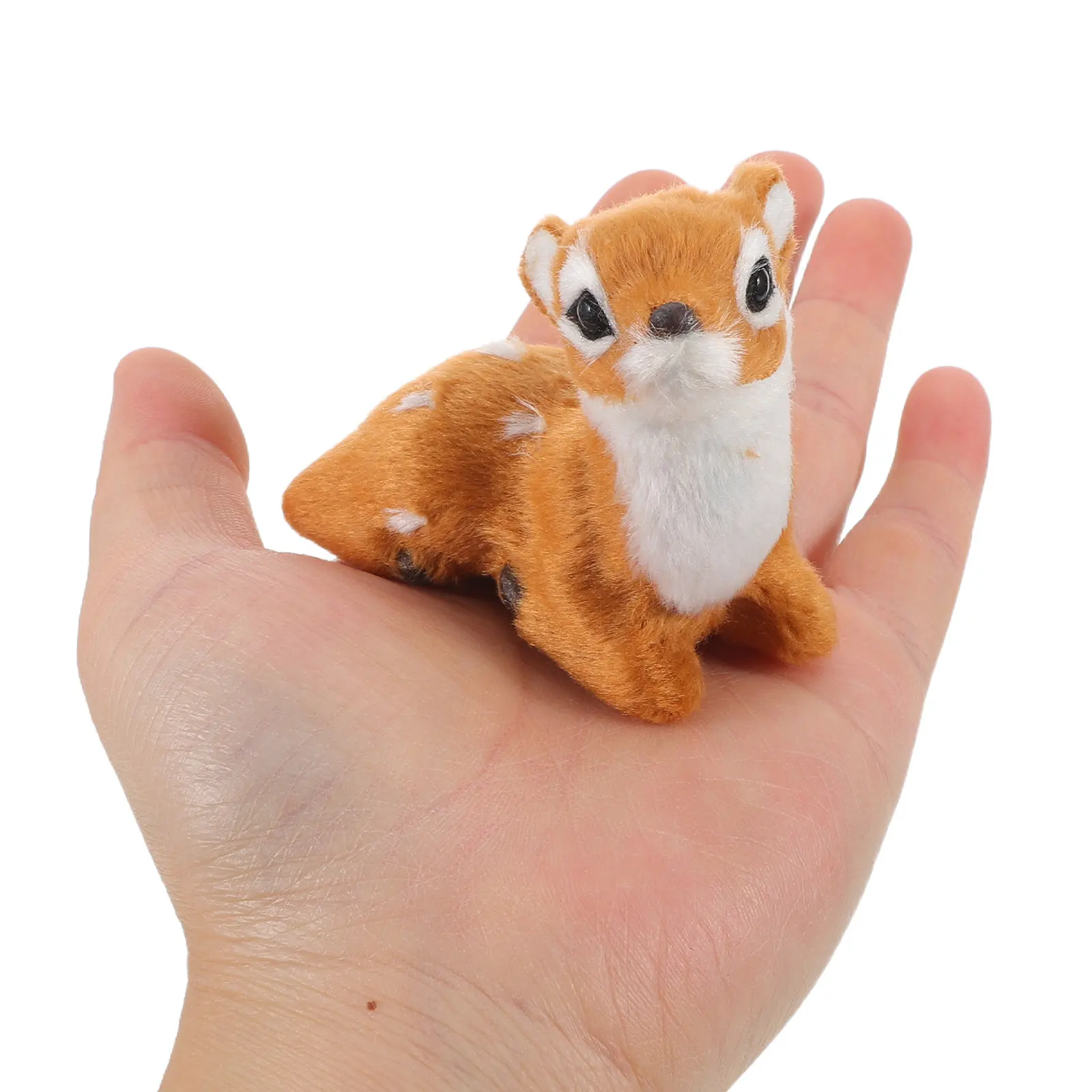 

Набор из 2 миниатюрных фигурок оленей: легкие, реалистичные, в форме молодых оленят, для путешествий и отдыха — праздничный декор стола в виде оленей, идеально подходящий для Рождества