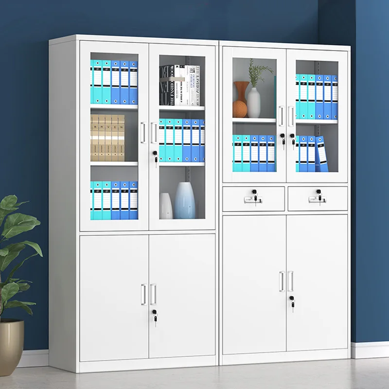 Office Iron File Data Filing Cabinet Financial Certificate Cabinet Locked Drawer Low Bookcase Storage