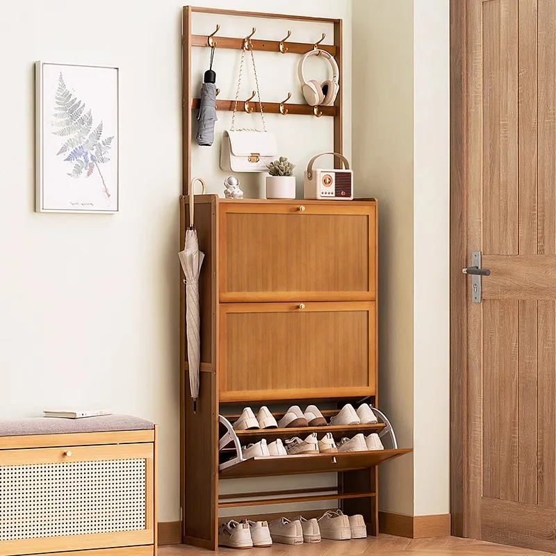 

Household door shoe cabinet high vertical entry cabinet integrated cabinet door corridor with extremely narrow entry bucket larg