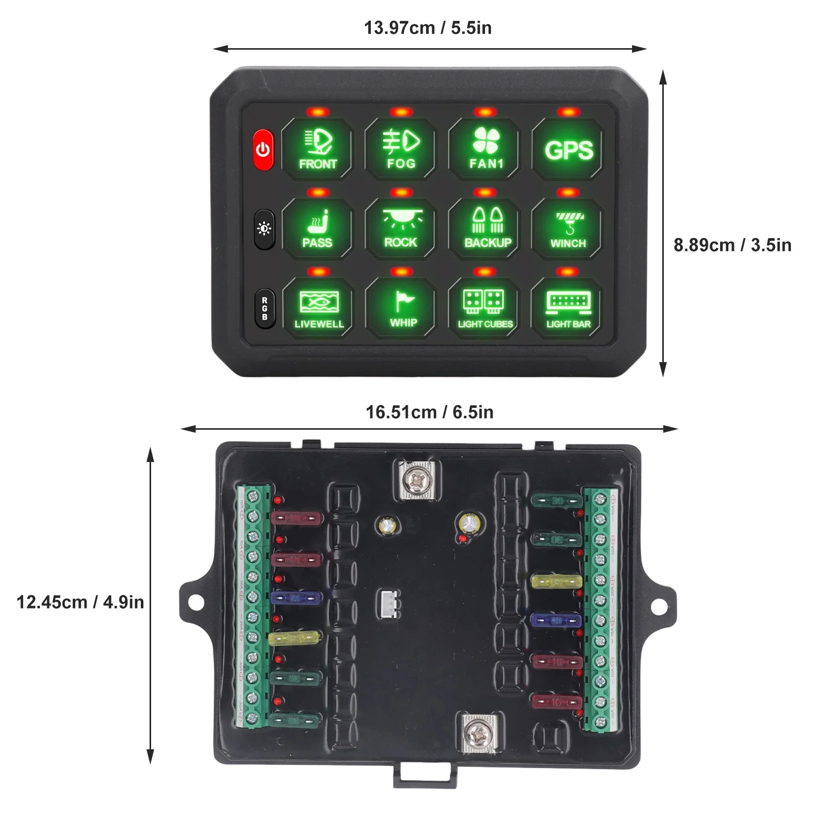 لوحة مساعدة ‐40 ℃ ‑85 ℃   نطاق درجة الحرارة سهل الاستخدام 12 لوحة عصابة تطبيق واسع 3 أزرار سيليكون للسيارات