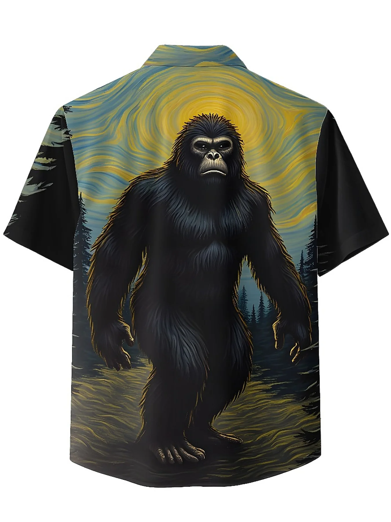 Men's Plus Size Hawaiian ShirtsMysterious Forest Giantpattern,New in Summer Fashion Tops,Hip Hop Rock Streetwear